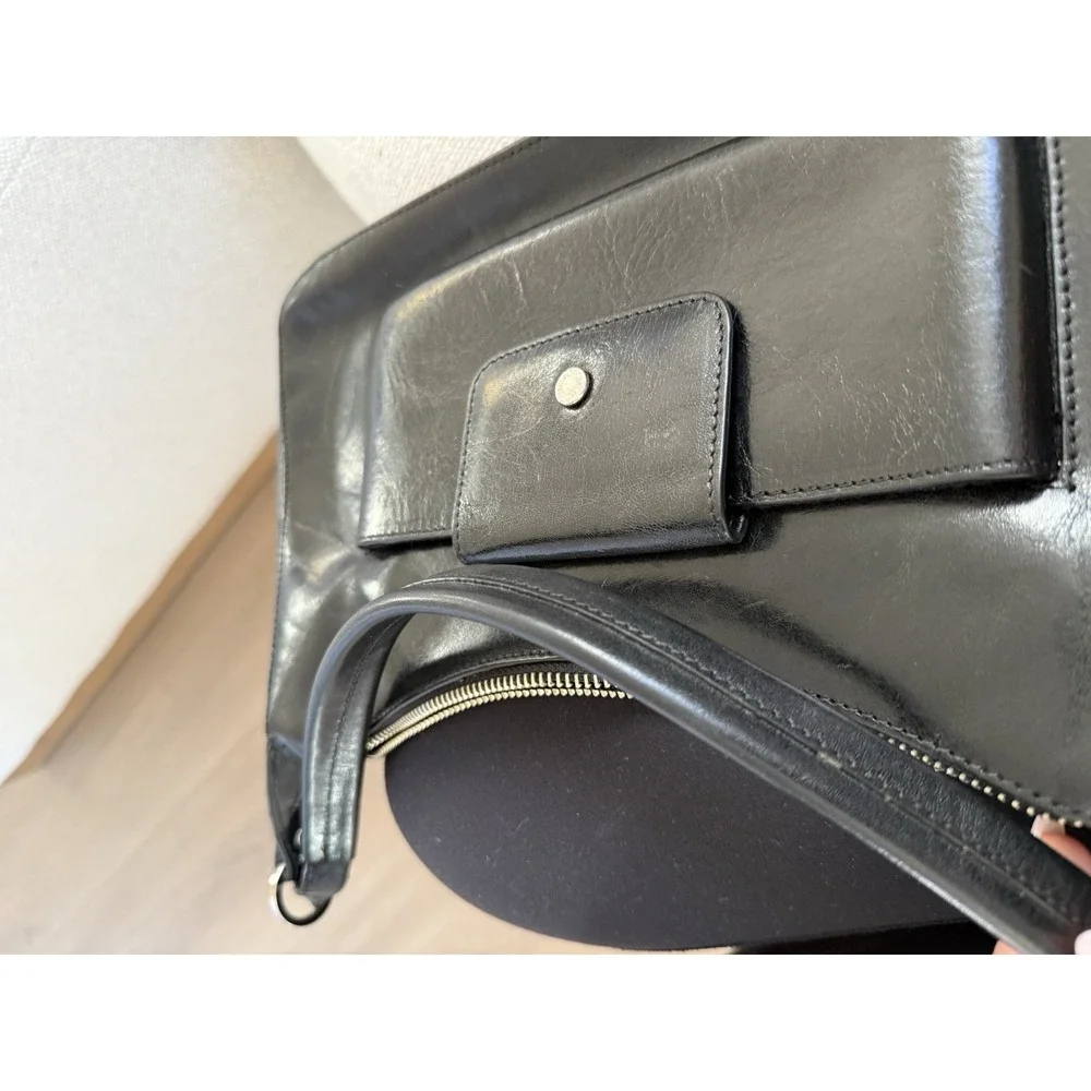 Monsac original purse Bag Hobo shoulder black‎ Y2K Vintage VTG Leather